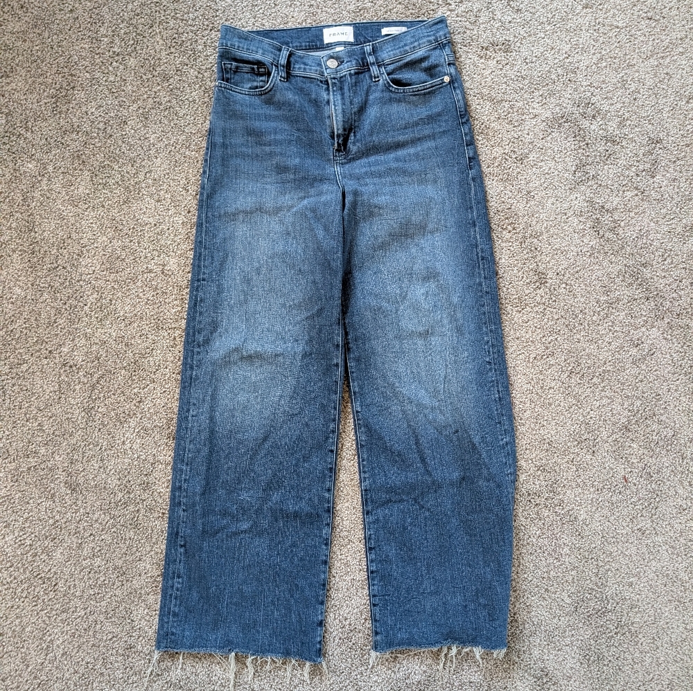Frame Denim Blue Flare & Wide Leg Jeans